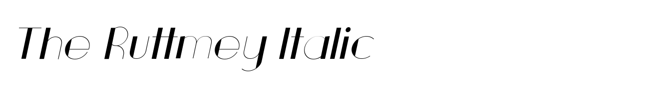 The Ruttmey Italic